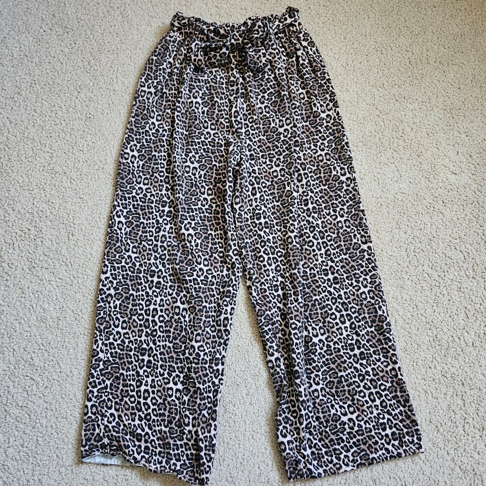 Kids Art Class Leopard Wide Leg Pants Large (10/12)